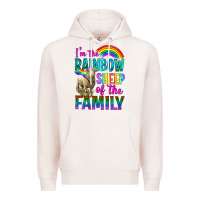 Pale Pink I'm The Rainbow Sheep Of The Family Premium Hoodie - BundleAndBundleShop