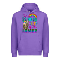 Purple I'm The Rainbow Sheep Of The Family Premium Hoodie - BundleAndBundleShop