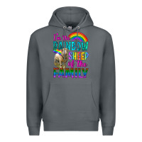 Rock I'm The Rainbow Sheep Of The Family Premium Hoodie - BundleAndBundleShop