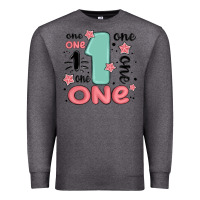 Charcoal Heather one  one one one Premium Sweatshirt - MaliasSmallBusiness