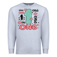 Heather Grey one  one one one Premium Sweatshirt - MaliasSmallBusiness
