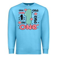 Ocean Blue one  one one one Premium Sweatshirt - MaliasSmallBusiness