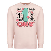 Pale Pink one  one one one Premium Sweatshirt - MaliasSmallBusiness