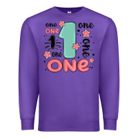 Purple one  one one one Premium Sweatshirt - MaliasSmallBusiness