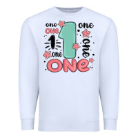 White one  one one one Premium Sweatshirt - MaliasSmallBusiness