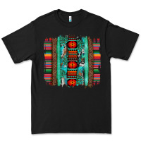 Black serape aztec leopard and turquoise glitter with gemstone brushstroke Premium Tee - Artiststas
