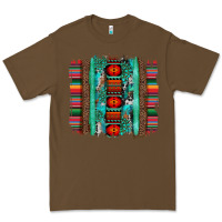 Cacao serape aztec leopard and turquoise glitter with gemstone brushstroke Premium Tee - Artiststas