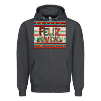 Feliz Navidad Spanish Christmas Zipper Hoodie | Teevron