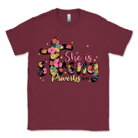 Burgundy she is strong proverbs 31 25 Classic Tee - JahusDesignShop