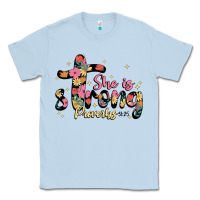 Dusty Blue she is strong proverbs 31 25 Classic Tee - JahusDesignShop
