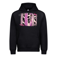 Black Purple Glitter Cowhide Pattern Brushstrokes Urban Hoodie - Bettercallsaul