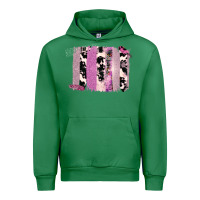 Emerald Purple Glitter Cowhide Pattern Brushstrokes Urban Hoodie - Bettercallsaul