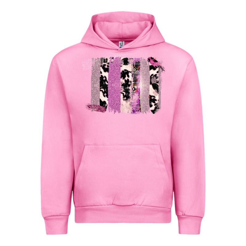 Purple Glitter Cowhide Pattern Brushstrokes Urban Hoodie by Bettercallsaul | Teevron