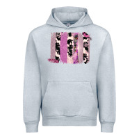 Heather Grey Purple Glitter Cowhide Pattern Brushstrokes Urban Hoodie - Bettercallsaul