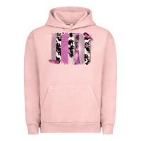 Pigment Salmon Purple Glitter Cowhide Pattern Brushstrokes Urban Hoodie - Bettercallsaul
