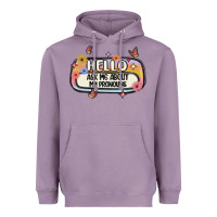 Lavender ask me about my pronouns Heavyweight Hoodie - MaliasSmallBusiness