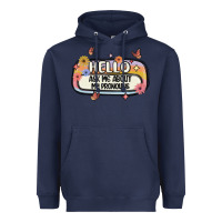 Navy ask me about my pronouns Heavyweight Hoodie - MaliasSmallBusiness