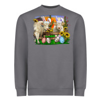 Storm easter farm cows bunny ears and eggs Heavyweight Sweatshirt - RanaPortraitStore