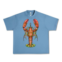 Pebble Blue lobster Urban Heavy Tee - BarkalooDesign