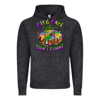 Vintage Black mardi gras king cake calories don't count Vintage Hoodie - RanaPortraitStore