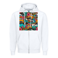 White western school bus seamless pattern Zipper Hoodie - BundleAndBundleShop