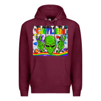 Burgundy LGBTQ Gaylien Tumbler Premium Hoodie - BundleAndBundleShop