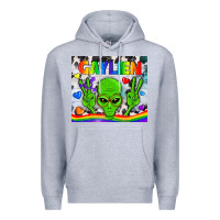 Heather Grey LGBTQ Gaylien Tumbler Premium Hoodie - BundleAndBundleShop
