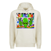 Oatmeal Heather LGBTQ Gaylien Tumbler Premium Hoodie - BundleAndBundleShop