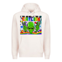 Pale Pink LGBTQ Gaylien Tumbler Premium Hoodie - BundleAndBundleShop