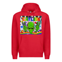 Red LGBTQ Gaylien Tumbler Premium Hoodie - BundleAndBundleShop