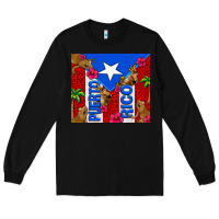 Black puerto rico coqui leopard Long Sleeve Tee - AdoDesignShop