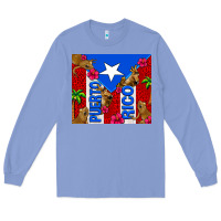 Colony Blue puerto rico coqui leopard Long Sleeve Tee - AdoDesignShop
