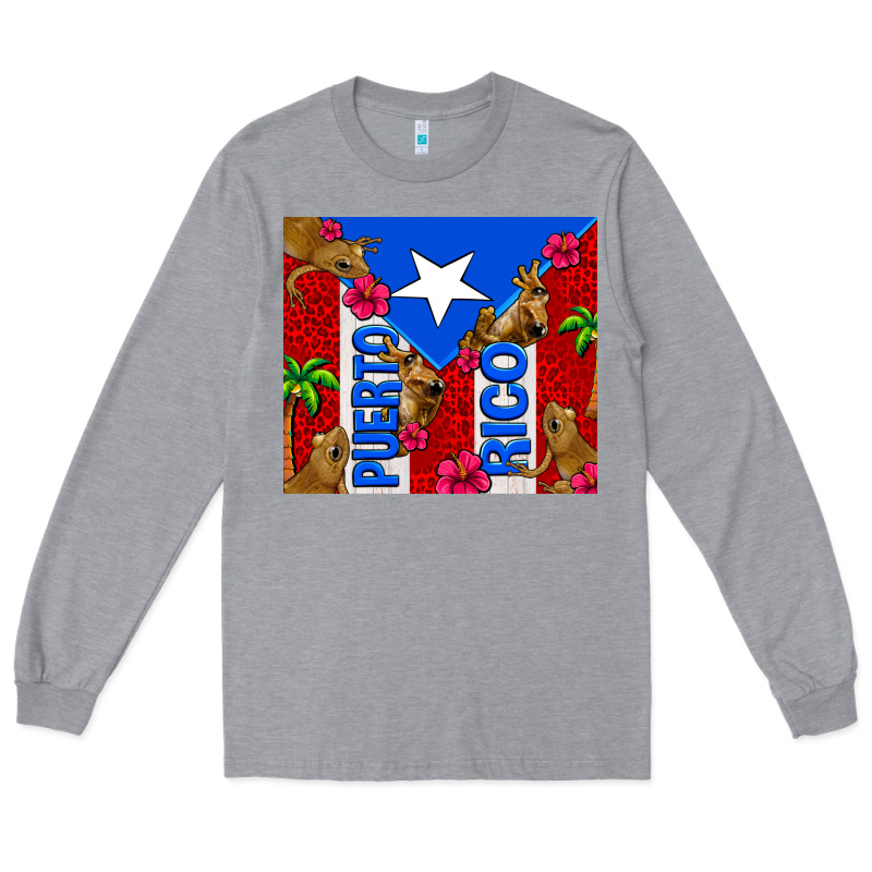 Puerto Rico Coqui Leopard Long Sleeve Tee by AdoDesignShop | Teevron