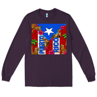 Plum puerto rico coqui leopard Long Sleeve Tee - AdoDesignShop