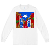 White puerto rico coqui leopard Long Sleeve Tee - AdoDesignShop