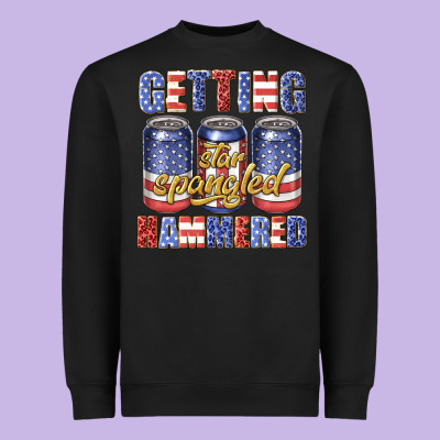 Heavyweight Sweatshirt getting star spangled hammared