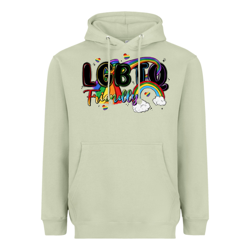 Lgbtq  Friendly Heavyweight Hoodie by MaliasSmallBusiness | Teevron