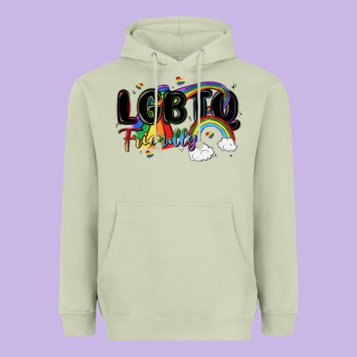 Lgbtq  Friendly Heavyweight Hoodie Designed By Maliassmallbusiness
