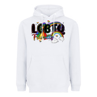 White lgbtq  friendly Heavyweight Hoodie - MaliasSmallBusiness