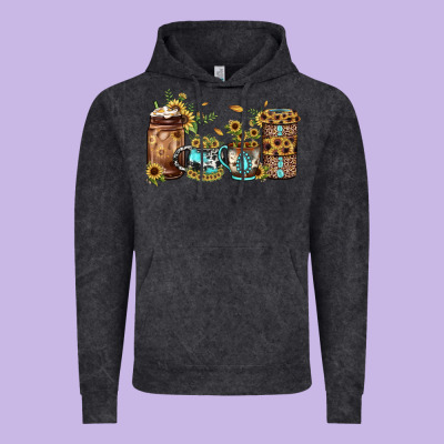 Sunflower Gemstone Coffee Vintage Hoodie Designed By Jahusdesignshop