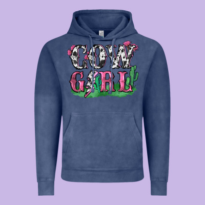 Cowgirl Lightning Bolt Vintage Hoodie Designed By Zillion Design Studio