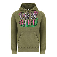 Vintage Olive cowgirl lightning bolt Vintage Hoodie - Zillion Design Studio
