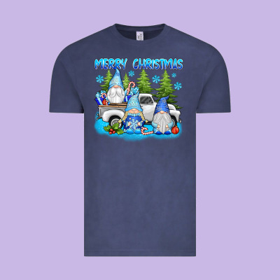 Merry Christmas Gnomies Vintage Tee Designed By Texasbilliewilder