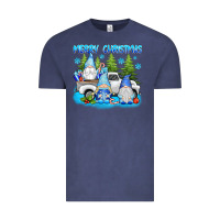 Vintage Denim merry christmas gnomies Vintage Tee - texasbilliewilder