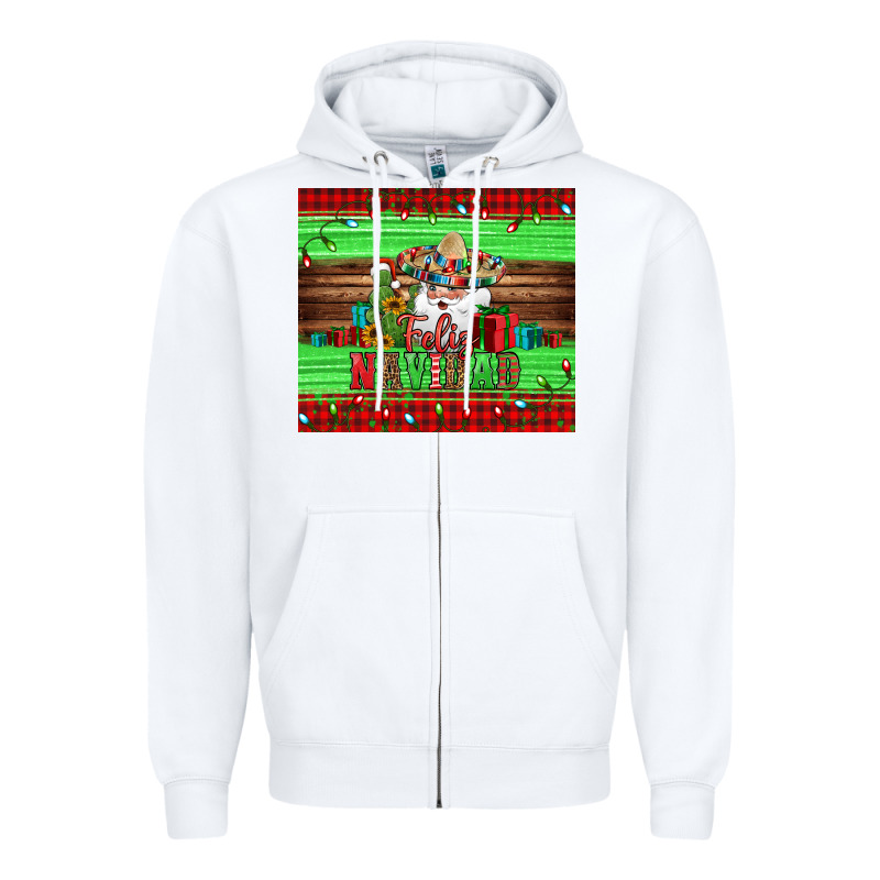 Feliz Navidad Spanish Christmas Santa Tumbler Zipper Hoodie by Jasminsmagicworld | Teevron