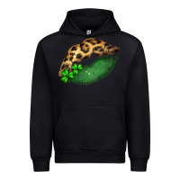 Black St. Patricks Day Leopard Lips Urban Hoodie - Bettercallsaul
