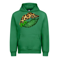 Emerald St. Patricks Day Leopard Lips Urban Hoodie - Bettercallsaul