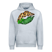 Heather Grey St. Patricks Day Leopard Lips Urban Hoodie - Bettercallsaul