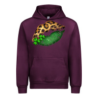 Mauve Wine St. Patricks Day Leopard Lips Urban Hoodie - Bettercallsaul