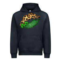 Navy St. Patricks Day Leopard Lips Urban Hoodie - Bettercallsaul